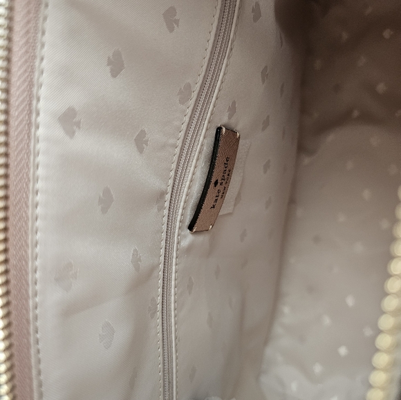 KATE SPADE Large Tote Shoulder Bag Rose Gold Shimmy Glitter NWT - Picture 10 of 15